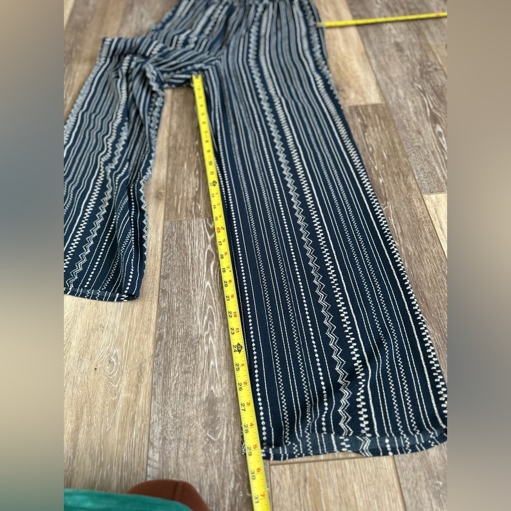 🛍️ Crystal Sky blue with white wide leg jumpsuit. New never worn. - Picture 6 of 11